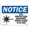 Signmission OSHA, Eye Protection Required When With Symbol, 18in X 12in Rigid Plastic, OS-NS-P-1218-L-12356 OS-NS-P-1218-L-12356 - alternate 1